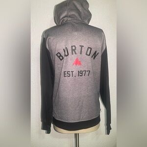 Burton Gray and Black Men's hoodie size small